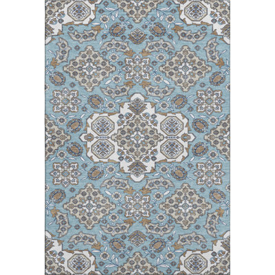 Premium Machine Washable Crestover AMF1853 Global Rug