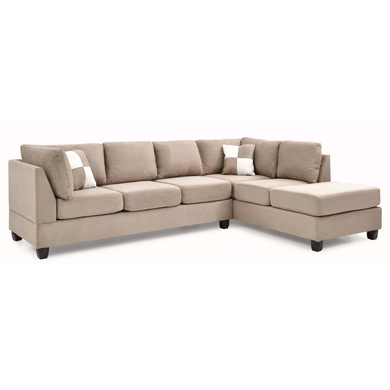 Canapé modulaire Malone (3 boîtes), MOCHA, Tissu moka