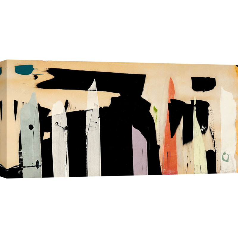 Super Modern Painting: Journey Into Sound by Peter Winkel - Wrapped Canvas Painting, 35cm H x 70cm W x 4cm D