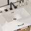 Meuble-lavabo 31 po avec verre trempé, blanc-177213194