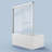 56"-60"W*58" H  Semi-Frameless Double Sliding Tub Door, Bypass Bathtub Shower-120178910