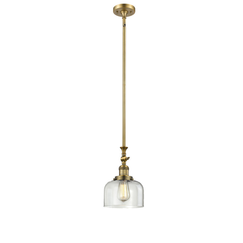 Roeper 1 - Light Single Pendant, Clear, Brushed Brass, 100