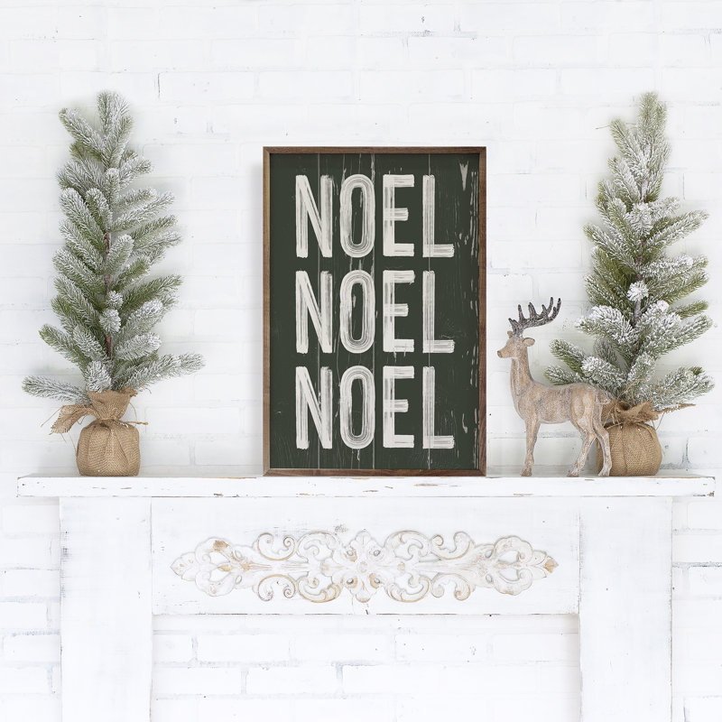 Noel Répétition sur vert, Vert, L 10 po x H 16 po