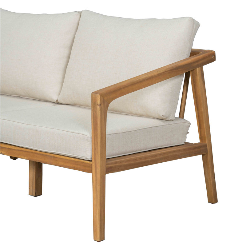 Causeuse d'extérieur en bois d'acacia