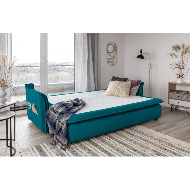 Charming Charlie 3 Seater Sofa Bed, Teal