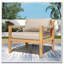 Fauteuil de patio extérieur en bois d'acacia