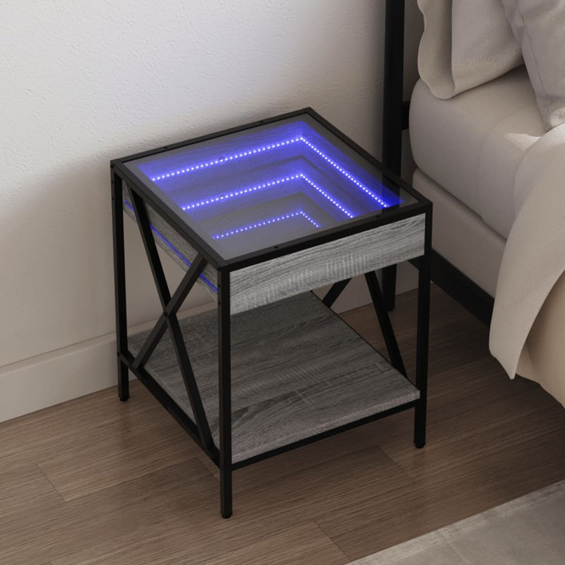 40cm W Bedside Table, Grey Sonoma
