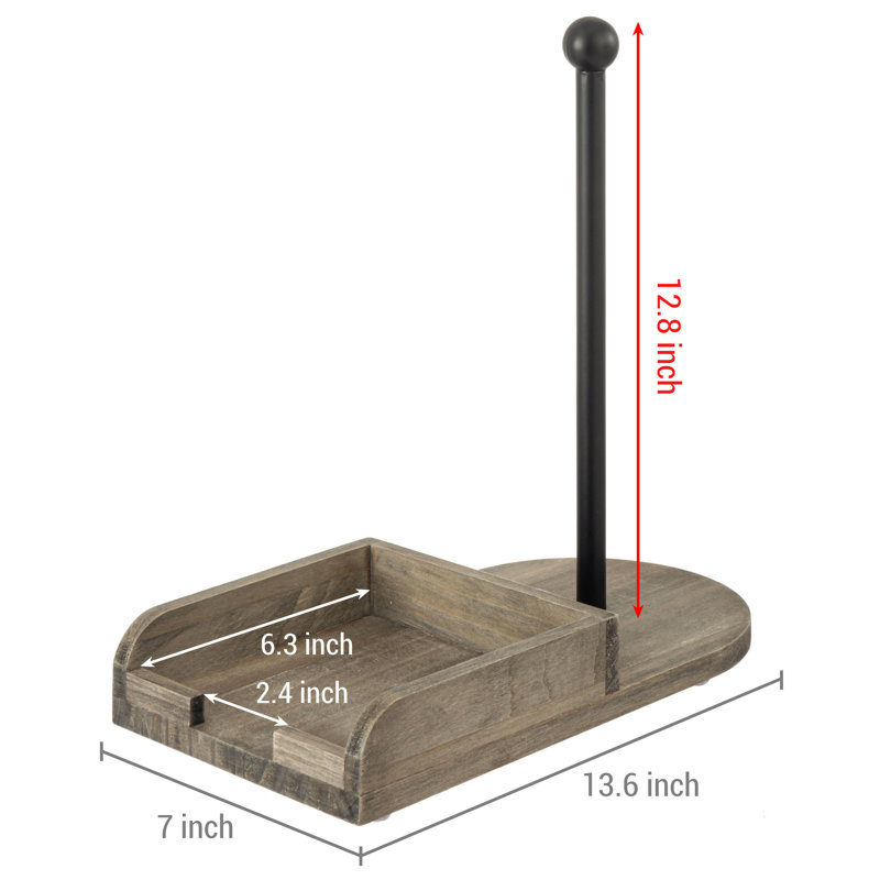 Metal and Wood Napkin Holder