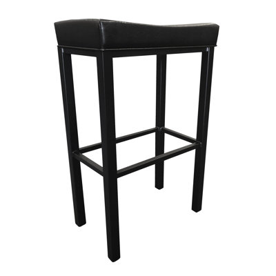 Upholstered Counter Stool with Metal Frame