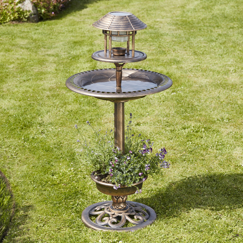 Toscano Grey Solar Powered Metal Solar Light