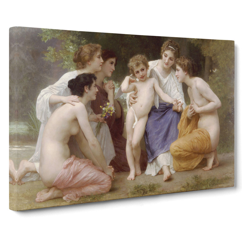 Admiration by William Adolphe Bouguereau - Wrapped Canvas Painting, 35cm H x 50cm W x 3cm D