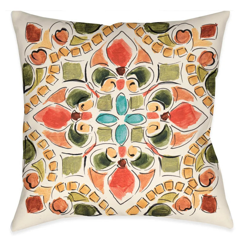 Coussin décoratif en polyester Tuscan Tile