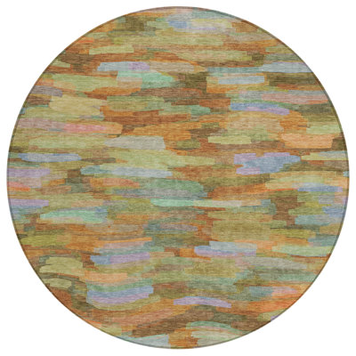 Machine Washable Indoor/Outdoor Jenning ACN2266 Stripes Rug