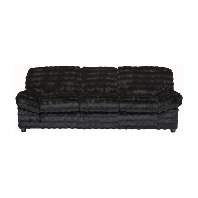 95" Textured Upholstered Sofa - Loft Ebony