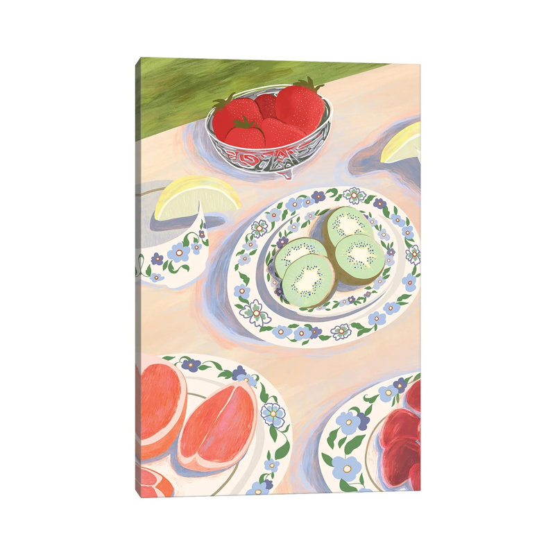 Picnic by Arty Guava - Wrapped Canvas Painting, 20.32 cm H x 30.48 cm W