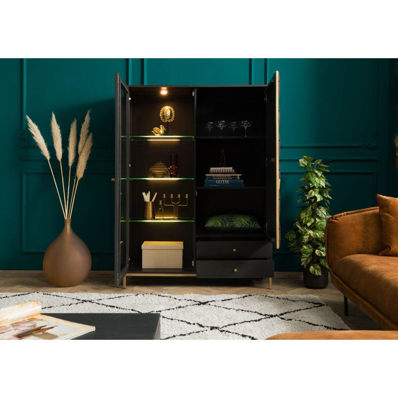 DIAMOND 120cm Solid Wood Sideboard, in Grey