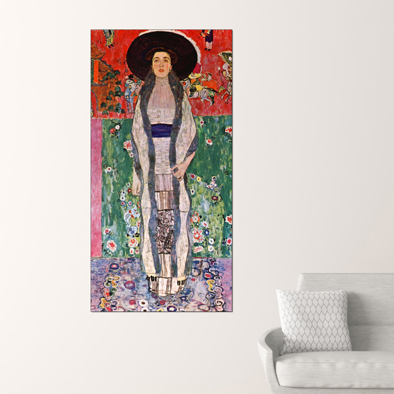 Gustav Klimt - Single Picture Frame Painting on Wood, 140cm H x 70cm W x 1.8cm D