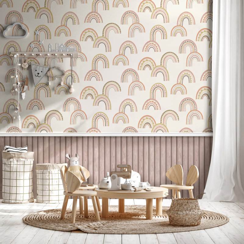 Aimsley 53cm x 10.5cm Matte Wallpaper Roll, Pink