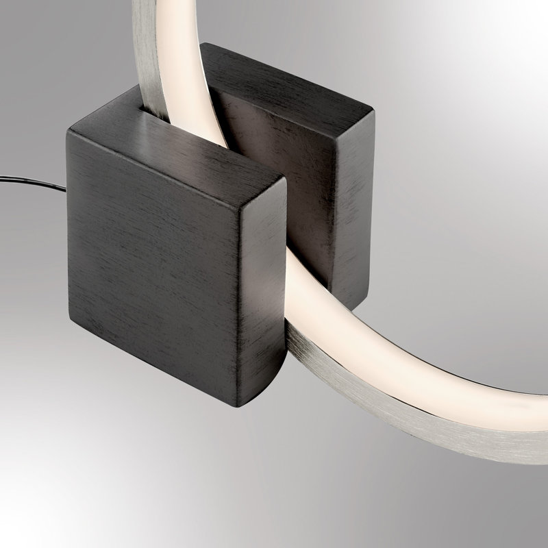 Chocheles Novelty Lamp, Charcoal/Aluminum