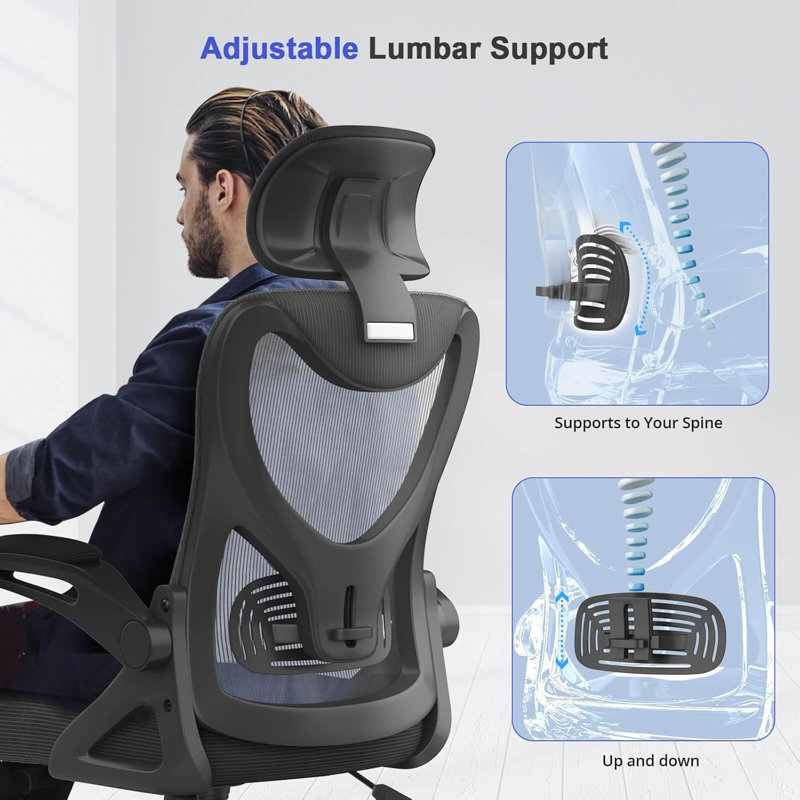 Ergonomic Office Chair, Computer Chair, Mesh Chair, Black