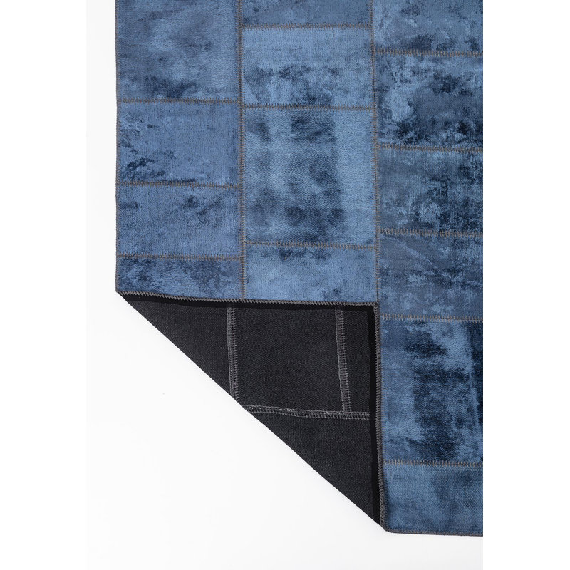 Rapture Patchwork Area Rug in Blue, Rectangle 9' x 12'