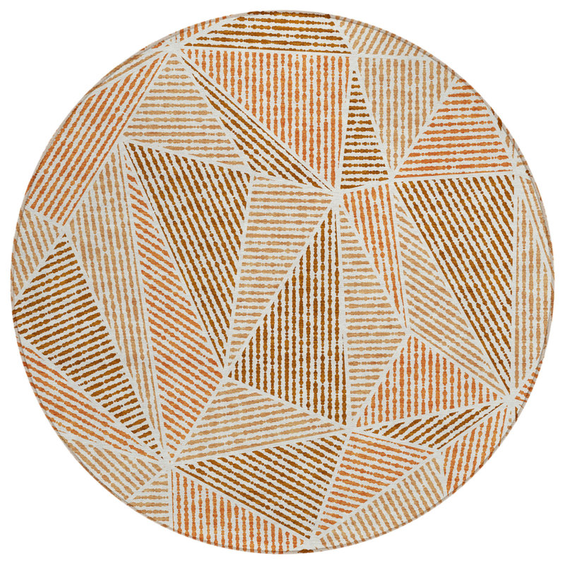 Tapis d'intérieur rond 8 po Terra Cotta