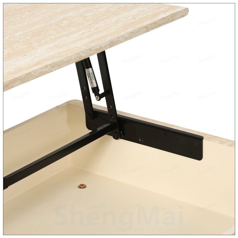 Table basse à plateau relevable, bureau en bois extensible moderne avec rangement caché, parfait pour les petits espaces et une utilisation multifonctionnelle