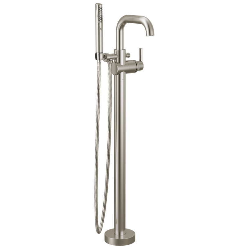 Floor Mount Tub Filler, Stainless