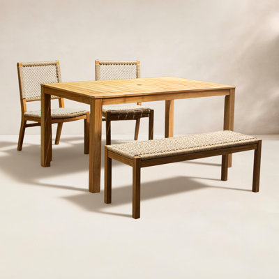 Seras Teak Patio Dining Set
