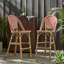 Set Of 2 Outdoor PE Rattan French Barstool-864120215
