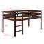 Lit mezzanine bas en bois avec échelle-858322153