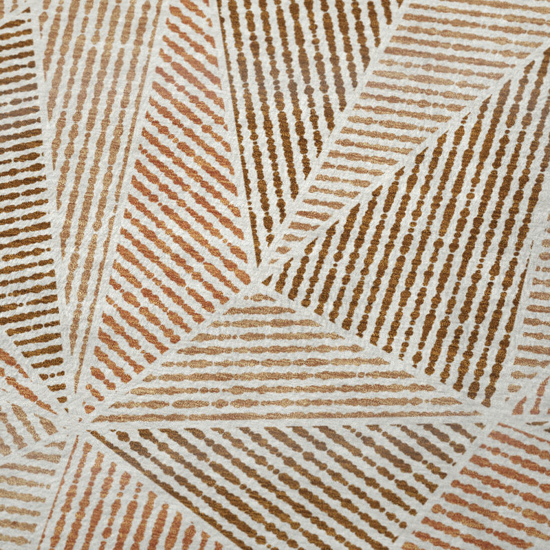 Jeté géométrique Addison Sherpa ASB618, Terracotta