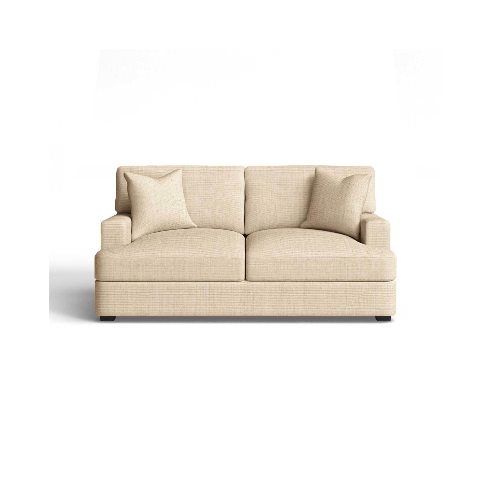 Emilio 65'' Upholstered Loveseat, Sunbrella® Canvas Flax