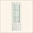 71'' Tall Display Cabinet With Single Upholstered Glass Door, China Cabinet, Wine Cabinet With 5 Colors Adjustable LED Ceiling Light For Living Room, Home, Bar, Studio Or Workspace