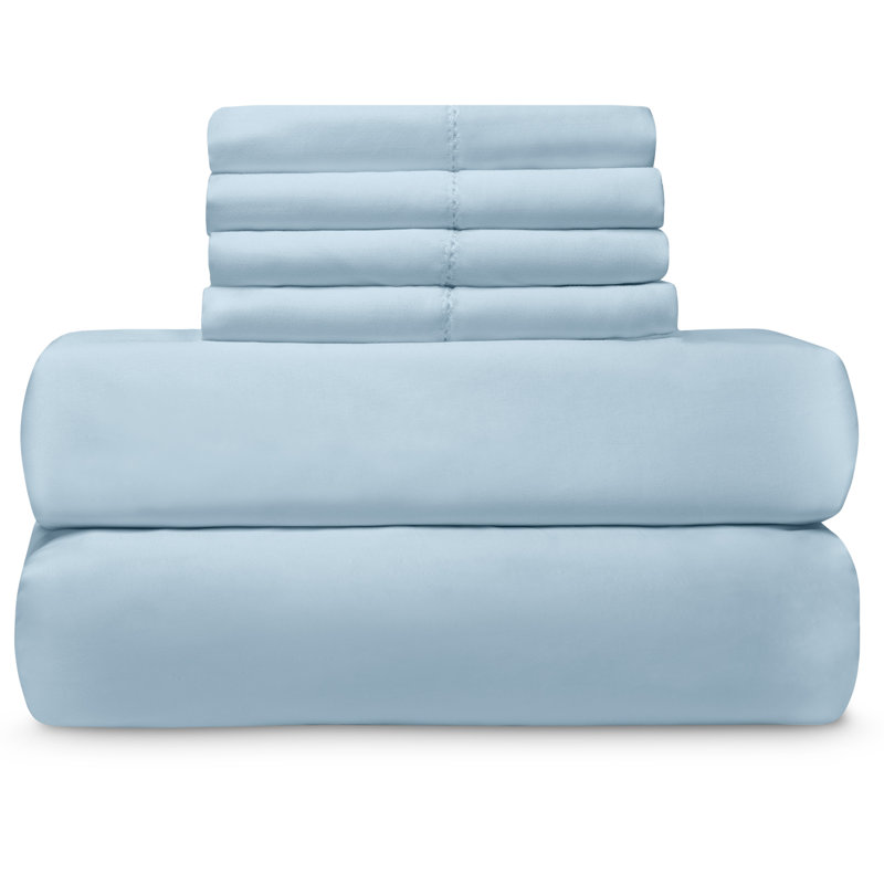 Briani Cotton Blend Sheet Set, King, Rich Blue