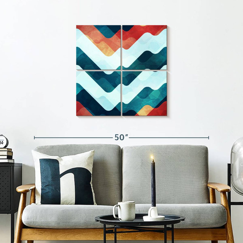 Wavy Digital Abstract, 26" H x 26" W