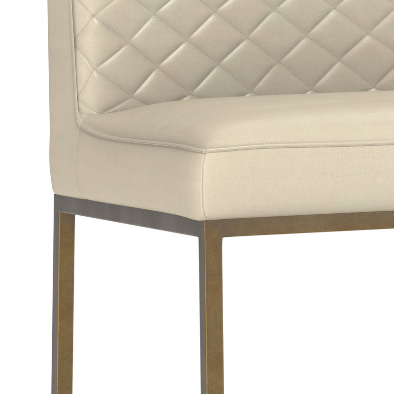 5West Upholstered Stool with Metal Frame, Gray, Counter Stool (26" Seat Height)