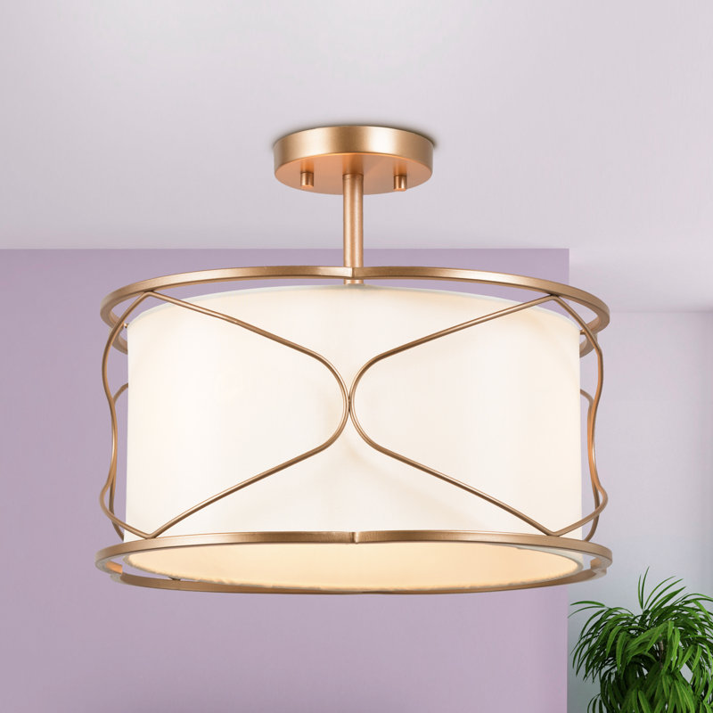 Azie Fabric Semi Flush Mount