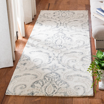 Tapis en laine et coton touffeté à la main avec latex Ikat Hitchens