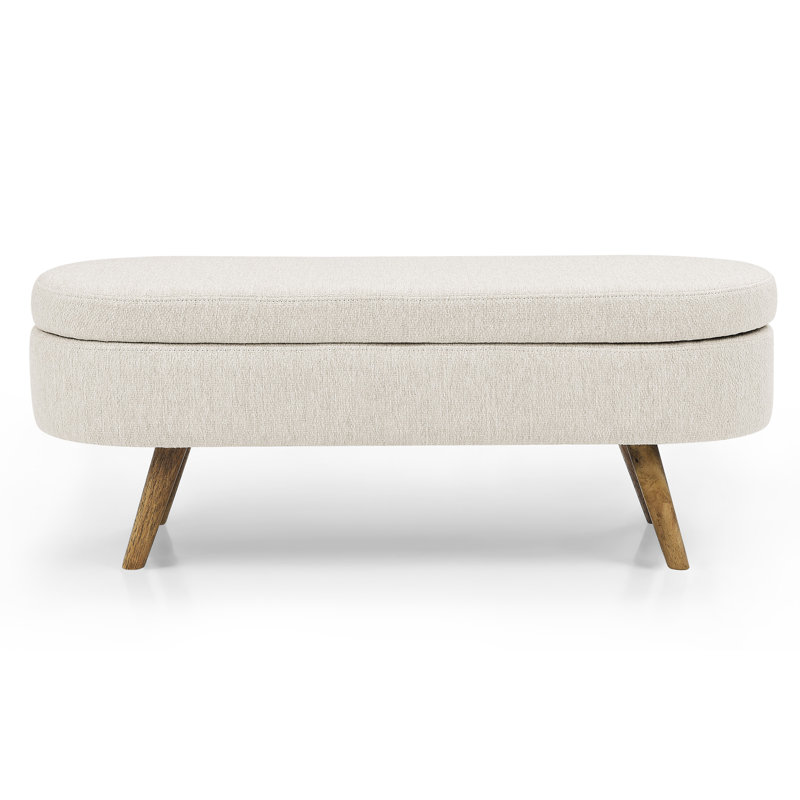 Banc de rangement repose-pieds, Beige