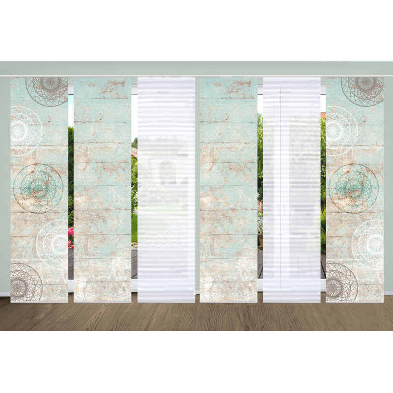 Semi Sheer Sliding Panel, Mint