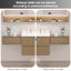 Ensemble de meuble-lavabo mural 48 po avec plateau en pierre reconstituée et armoire de rangement modulaire-334912611