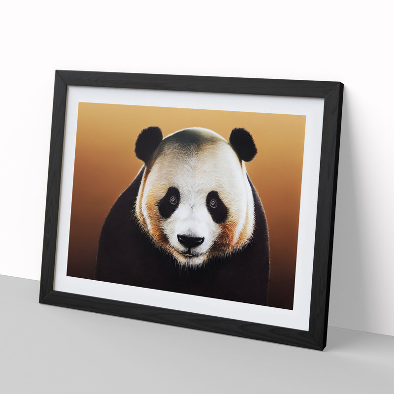 Imaginative Panda - Single Picture Frame Print, 46cm H x 64cm W x 2cm D, Black