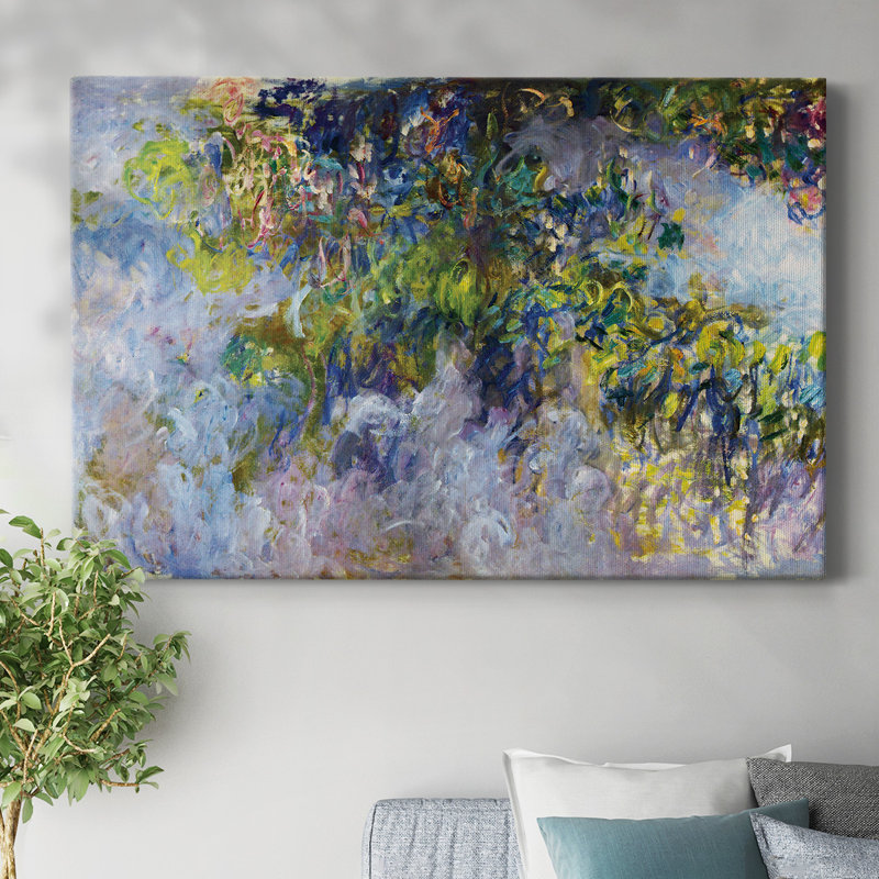 Wisteria [1] par Monet-Gallery, toile tendue, H 32 po x l 48 po