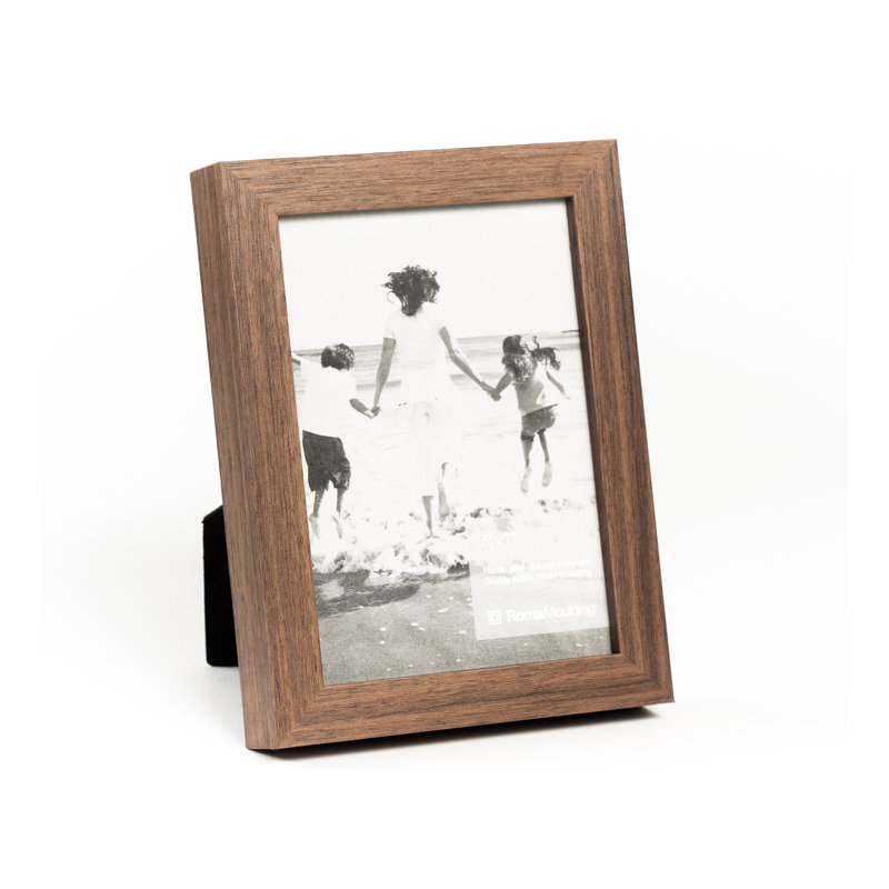 Cadre pour photo simple en bois embossé, 5" x 7", Noyer clair