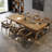 Tan Rectangular Solid Wood desk-253994519