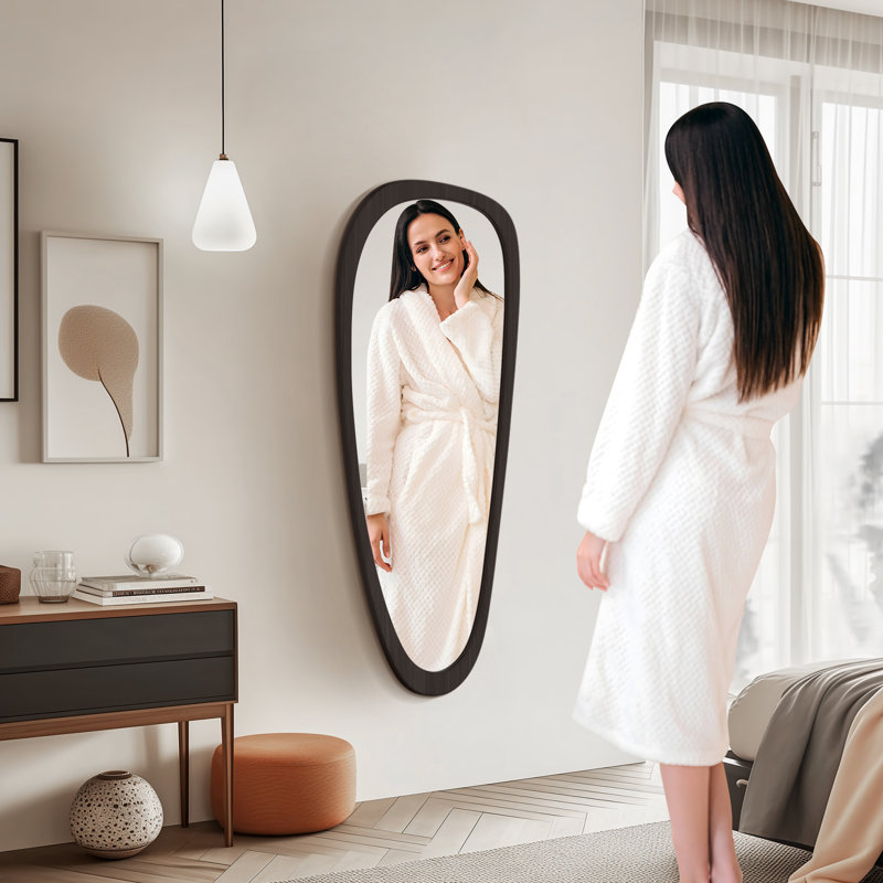 Miroir d'appoint Cotesfield, 48 po x 22 po, Noir