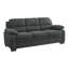 Ensemble de salon 2 pièces en tissu texturé moderne et contemporain avec cadre en bois massif et pieds en faux bois noir Firdavs-535469981