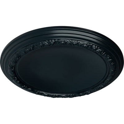 Endurathane Saverne Ceiling Medallion, 18 1/2"W x 13 1/2"H x 1 7/8"P, Hand-Painted Flash Gold Finish