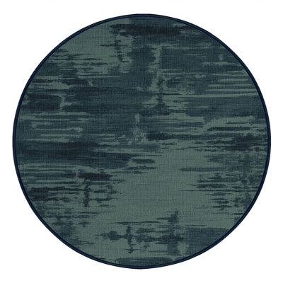 Tapis bleu abstrait lavable à la machine